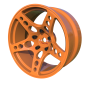 Preview: 24krc ARLOS COMPETITION RIMS fluo orange (6/8)
