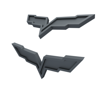 24krc Corvette Emblem