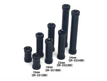 Verlängerungsabstandshalter aus Aluminium 18 mm schwarz