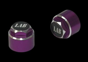 Wheel Cap Nut Purple mit schwarzem Logo