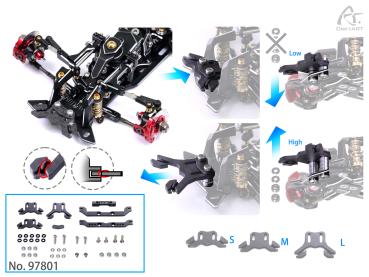 DriftART New 1/28 Universal Body Mount Set