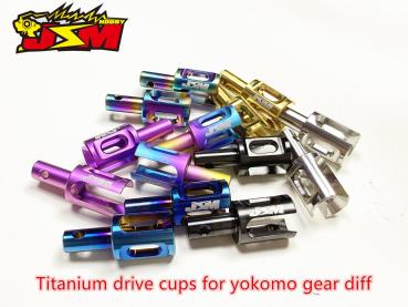 Titanium Drive Cups For Yokomo Gear Diff 8 Colours