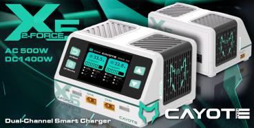Cayote 2-Force X5 Ladegerät (EU Version) incl. 2 XT90 Ladekabel