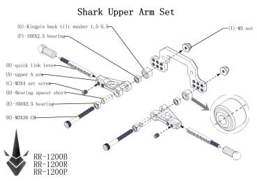 Rhino Racing SHARK – UPPER ALUMINUM ARM SET