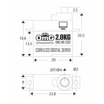 RC OMG MR-20CF micro Servo