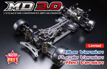 Yokomo Master Drift MD3.0 Bausatz 1:10 (schwarz/purple/red/blue)