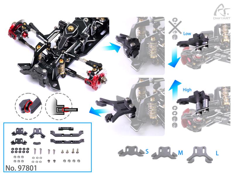 DriftART New 1/28 Universal Body Mount Set