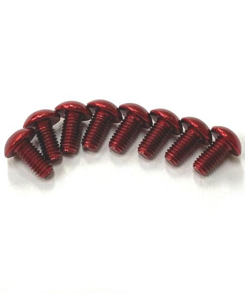 7075 Alu Linsenkopfschraube rot diverse Längen