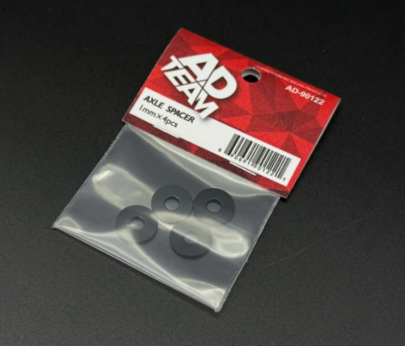 Team AD Axle Spacer 1mm Schwarz