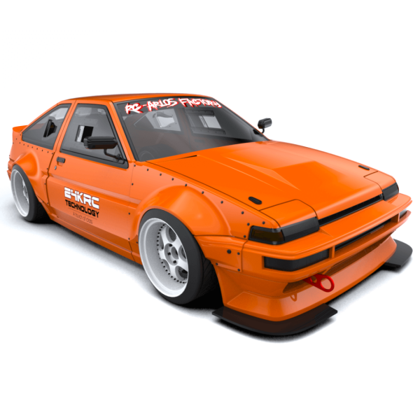 24krc D-WORKS WIDE BODY KIT FOR TOYOTA AE86 TRUENO
