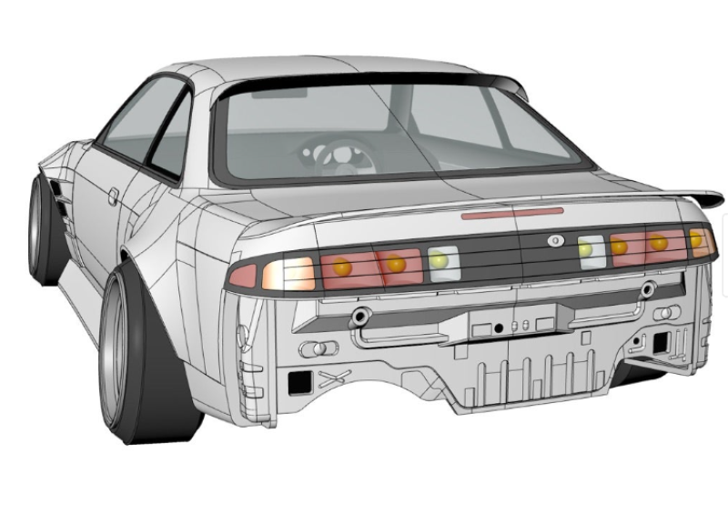 Addiction RC Nissan S14 late interior KIT