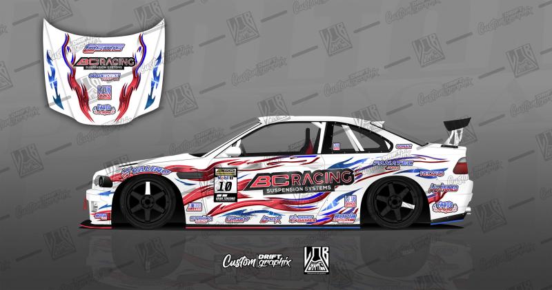 Basement LAB Graphics - BC Racing Red / Blue Flames