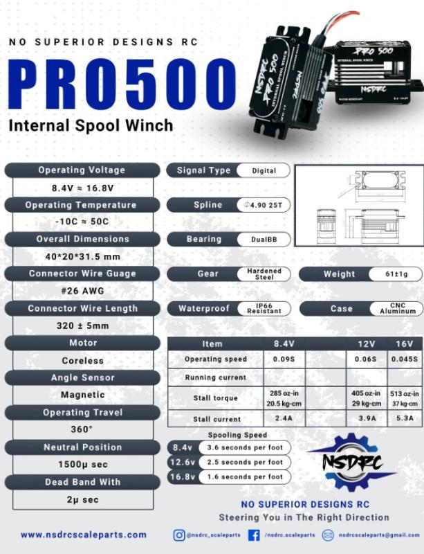 PRO 500 Internal Spool Winch