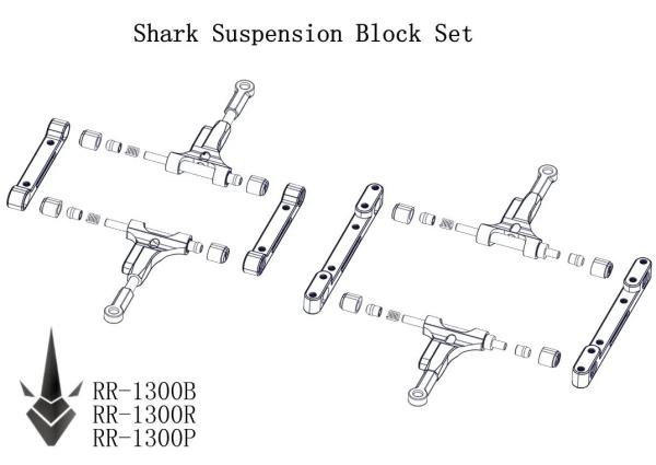 Rhino Racing SHARK – SUSPENSION BLOCK SET