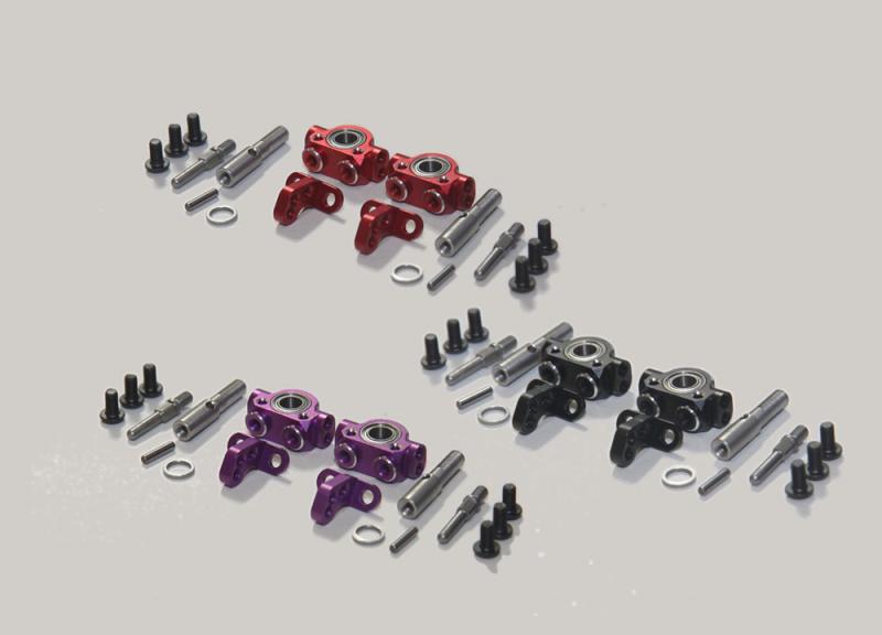 Rhino Racing Front Steering Aluminum Knuckle Set (pruple,red,black)