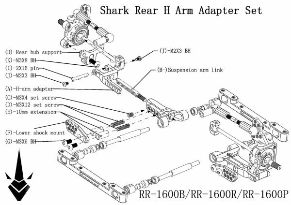 Rhino Racing SHARK – REAR Uprights