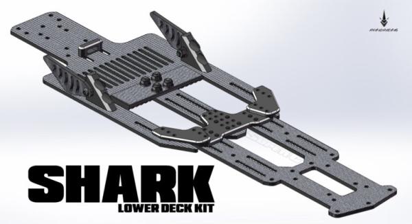 Rhino racing Shark conversion Chassisplatte schwarz