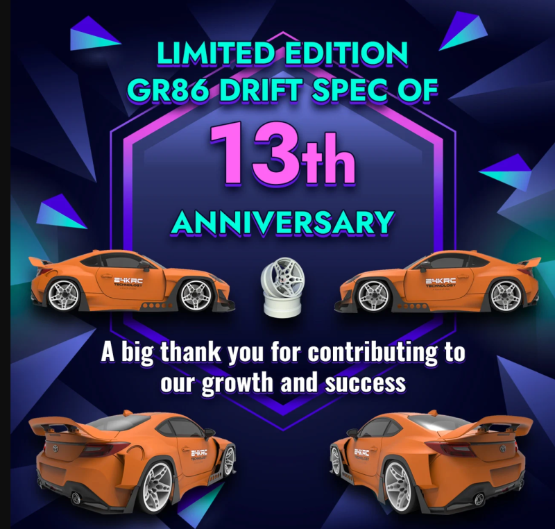 Rc Arlos Toyota GR86 DRIFT SPEC 13th Anniversary Limited Edition