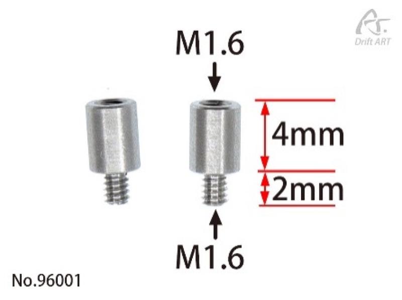 Drift ART 4mm pillars with M1.6 screw 2 pcs