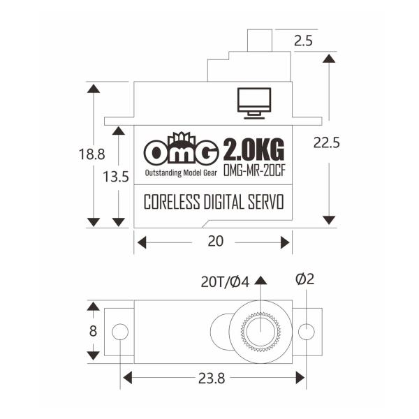 RC OMG MR-20CF micro Servo