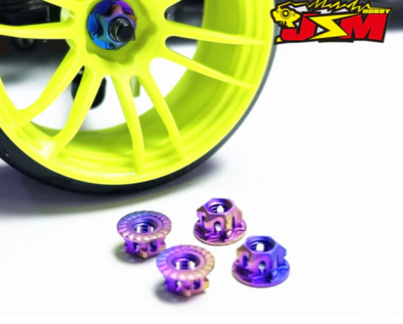 JSM Hobby Titanium M4 Wheel Nut different colors