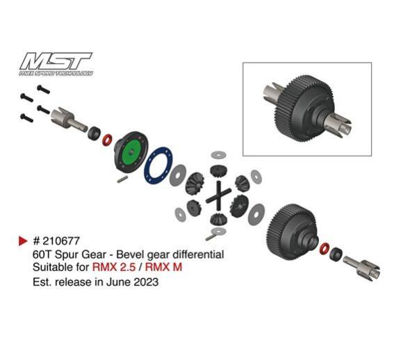 60T Spur Gear Kegeldifferential für RMX2.5/RMX-M