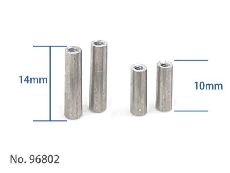 96802 M2 Aluminum pillars M2*10mm 2pcs