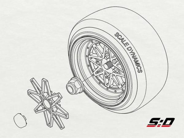 Scale Dynamics V16D Work Equip 03 #9/12 Bronze Rim